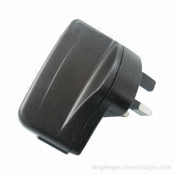 6W/EN 60950/5V/1.0A USB Switching Adapter, UK Plug, GS, CE and TUV Safety Approved